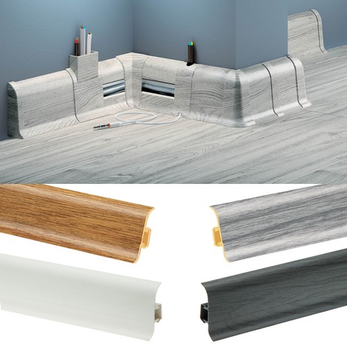 Plastic skirting board wire - plastic,
