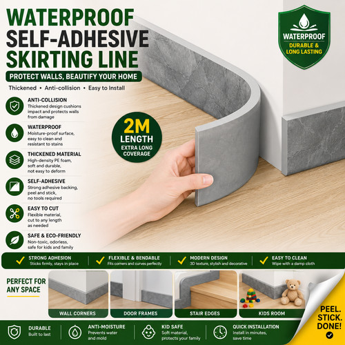 Self adhesive skirting - skirting, board