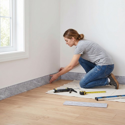 Skirting board self - board,